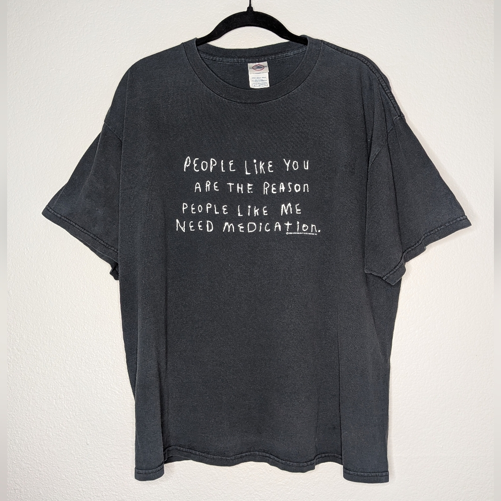 Delta Pro Weight Mens Vintage Y2K 2003 Need Medication T-Shirt XL